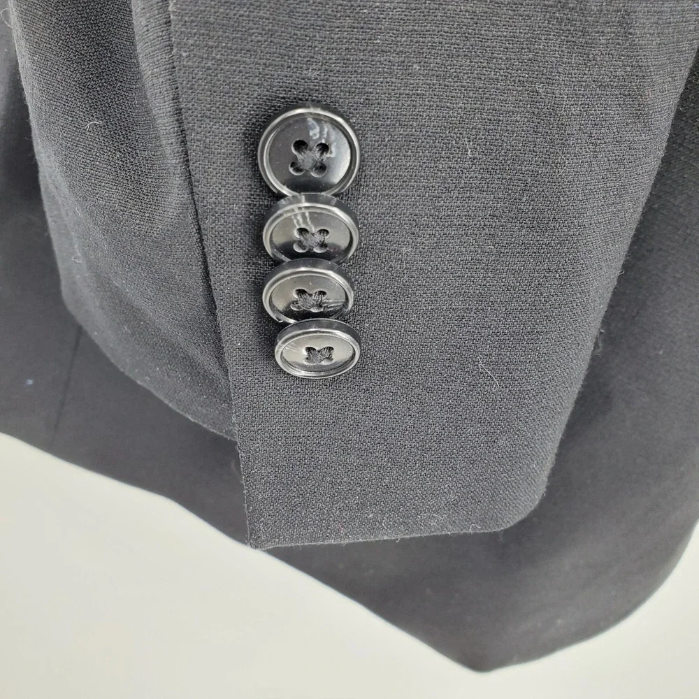 JOE Joseph Abboud Mens Black Wool Blend 2 Button Blazer Sport Coat Jacket Custom